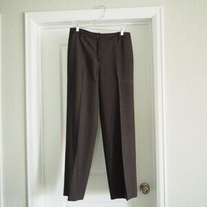 Ann Taylor Chocolate Brown Wool‑Blend Dress Pants – Women’s 8 for 5' 10"
